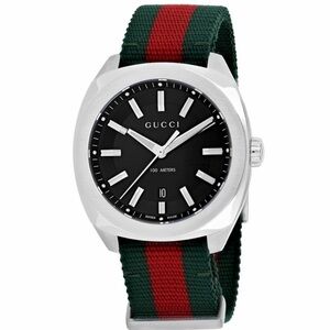 Gucci YA142305 Men's Swiss Quartz Watch with Green/Red Strap